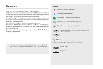 2022-2024 Peugeot Landtrek Bedienungsanleitung | Französisch