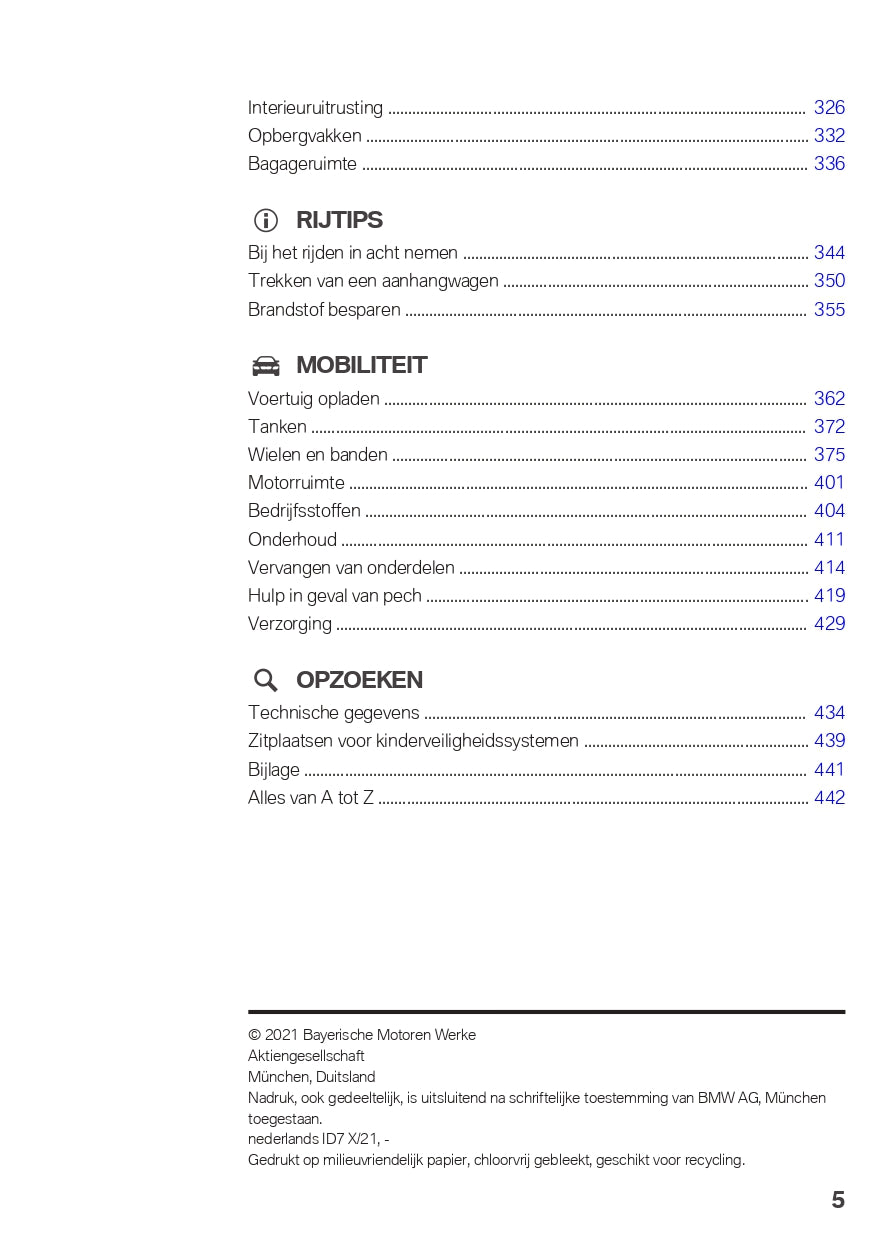 2022 BMW 3 Series Touring Plug In Hybrid Owner's Manual | Dutch