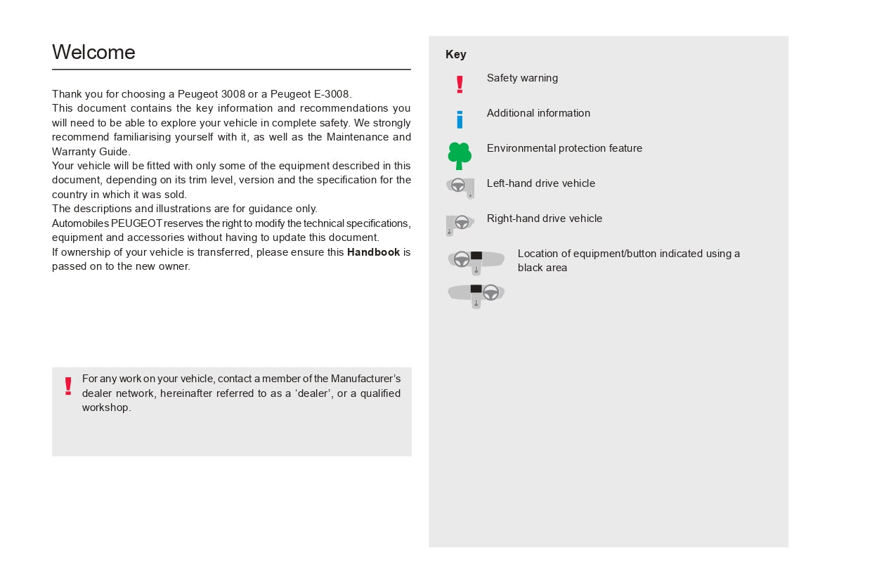 2024 Peugeot 3008/e-3008 Owner's Manual | English