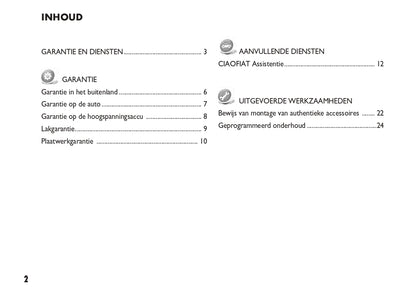 Fiat Service & Garantieboekje 2023