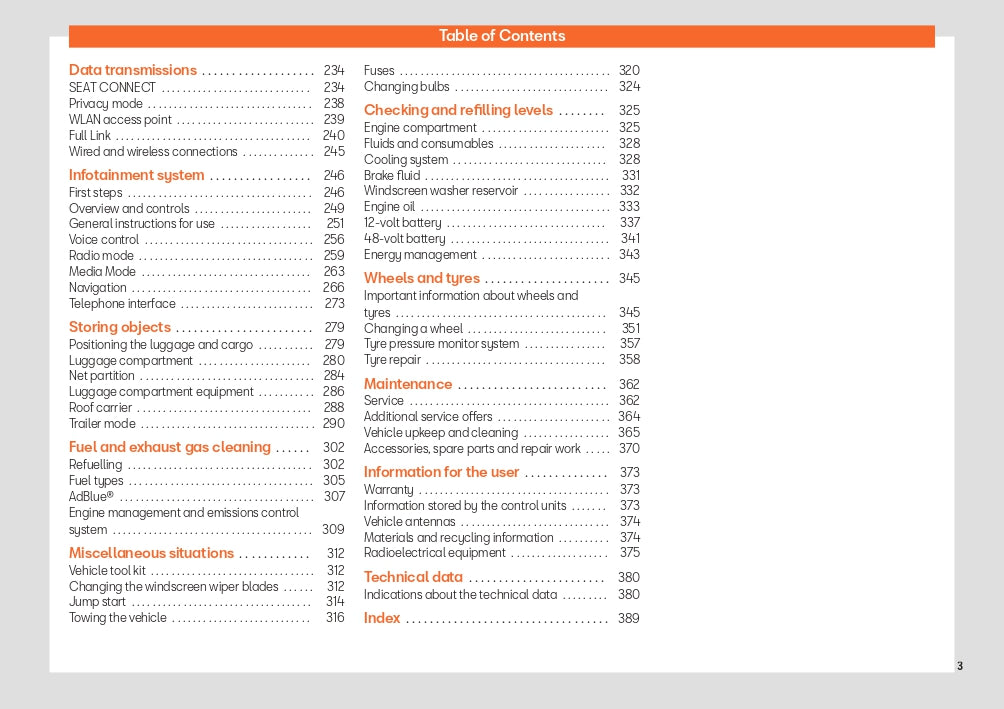 2022-2023 Seat Leon/Leon Sportstourer Owner's Manual | English