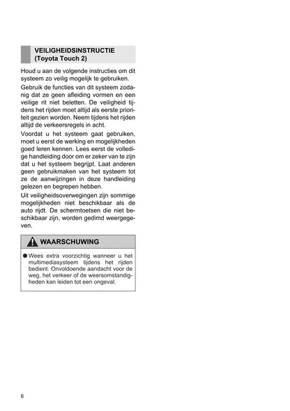 2016 Toyota Yaris Infotainment Manual | Dutch