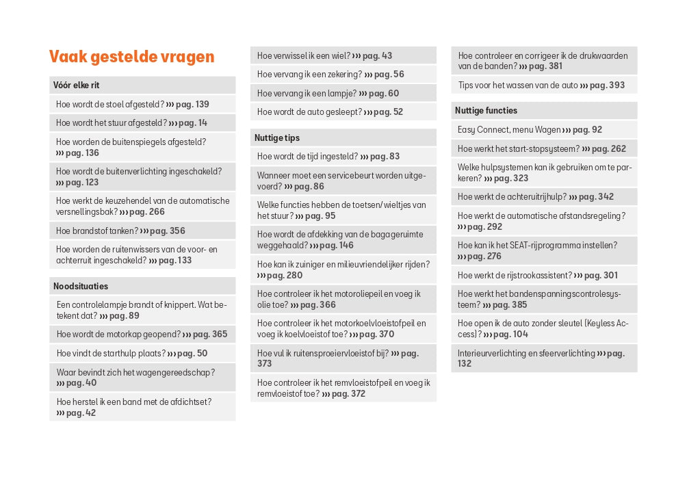 2020 Seat Ateca Owner's Manual | Dutch