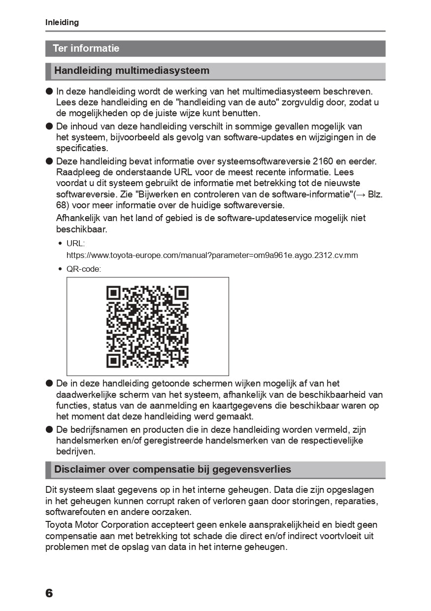 2024 Toyota Aygo X Infotainment Manual | Dutch