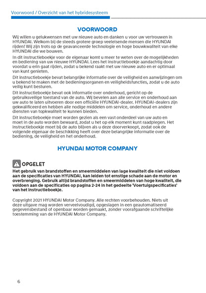 2022 Hyundai Tucson Hybrid/Tucson Plug-in Hybrid Owner's Manual | Dutch