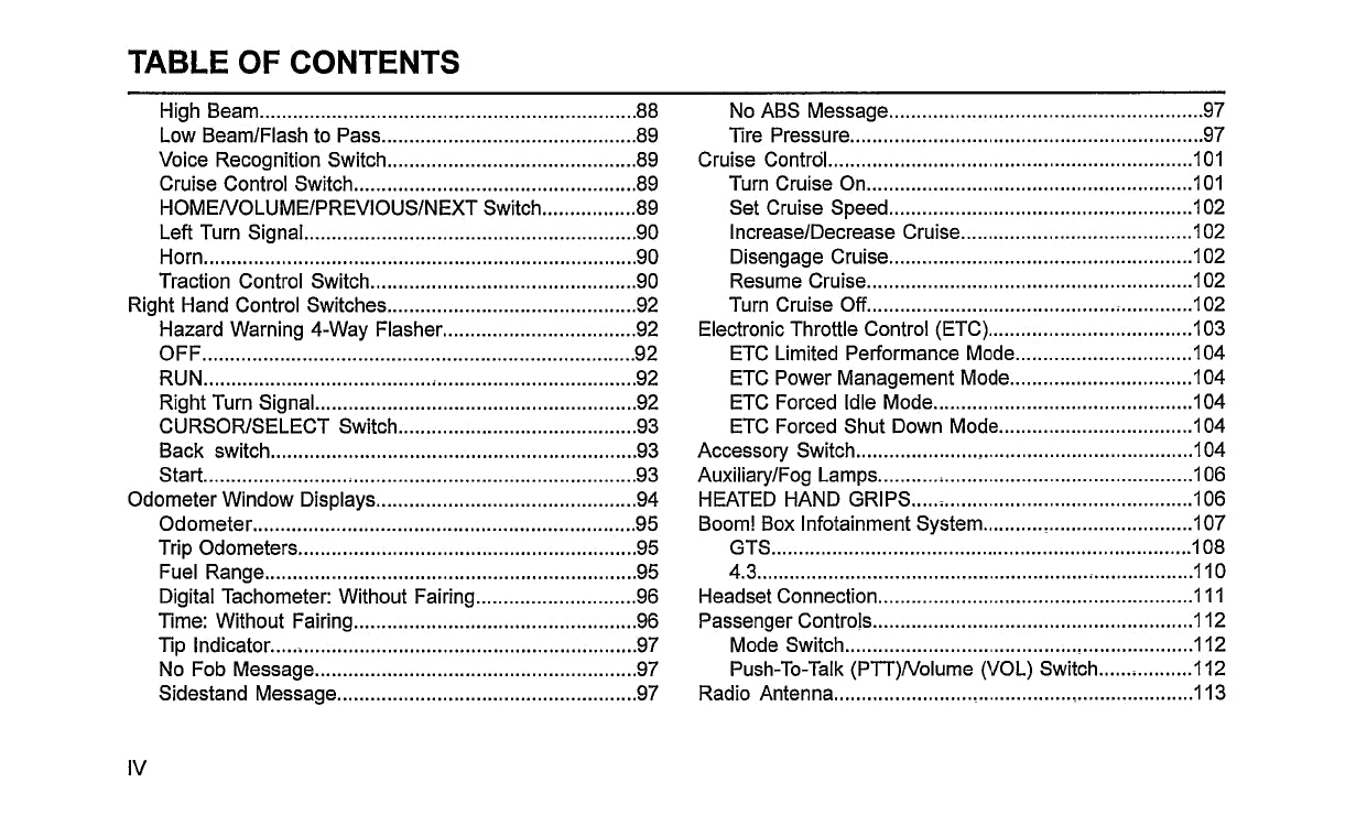 2023 Harley-Davidson Touring Owner's Manual | English