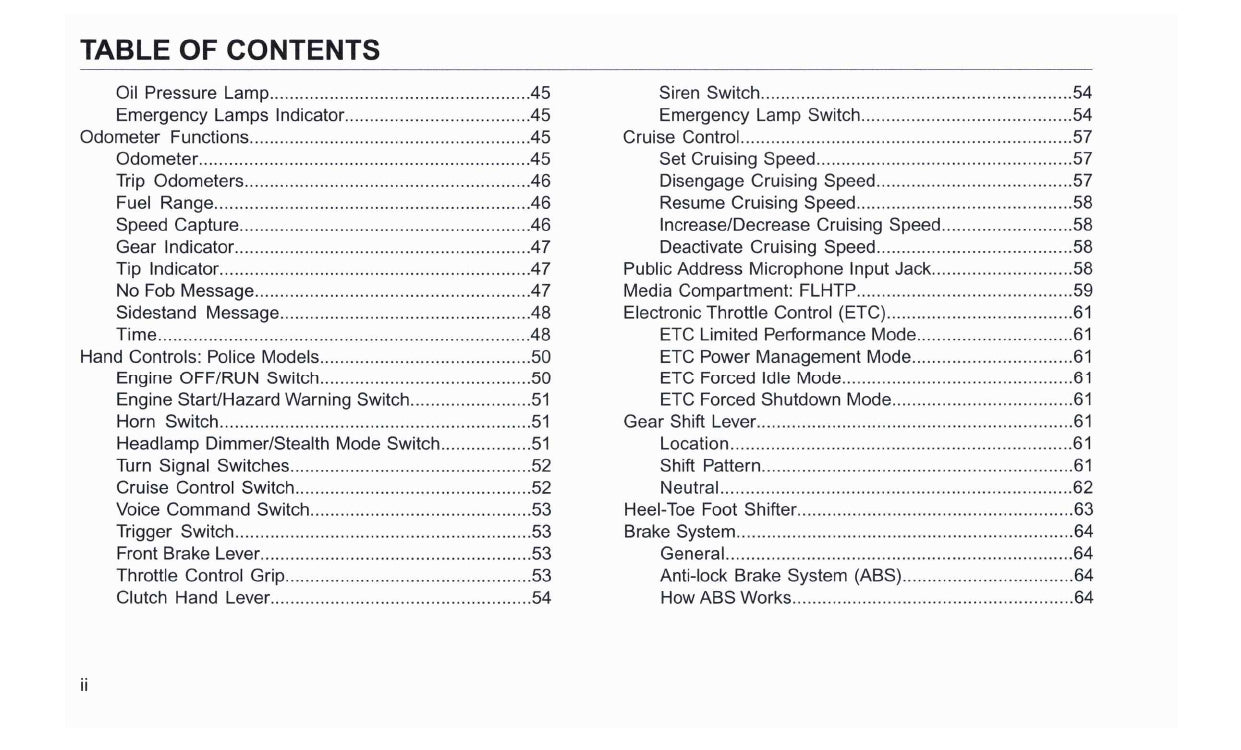 2014 Harley-Davidson Police Models Owner's Manual | English