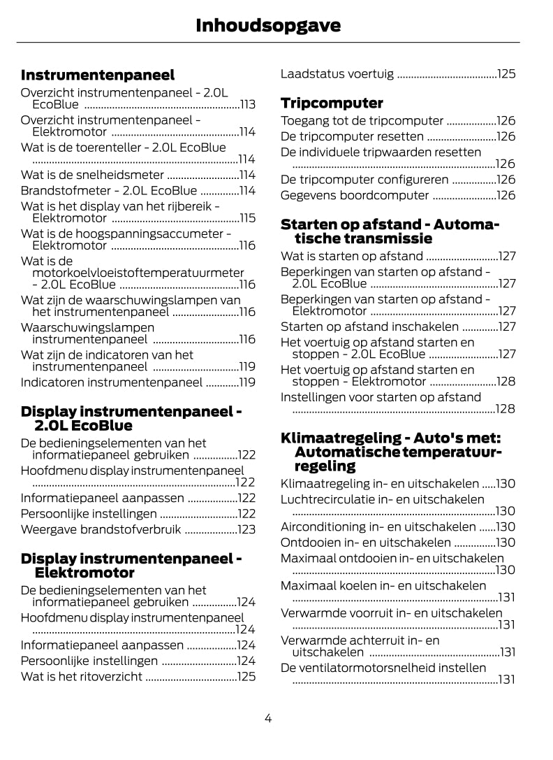 2022-2024 Ford Transit Gebruikershandleiding | Nederlands