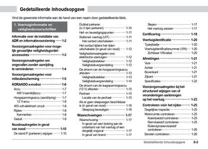 2023-2024 SsangYong Korando e-Motion Owner's Manual | Dutch