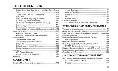 2018 Harley-Davidson FLTRXSE  Owner's Manual | English