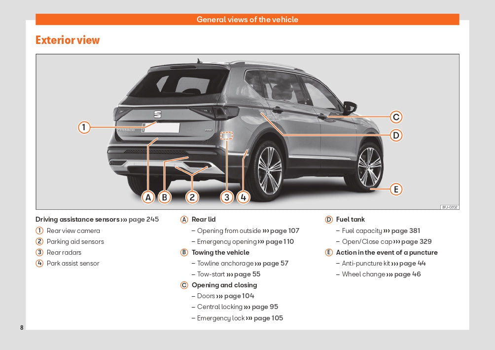 2022 Seat Tarraco Manuel du propriétaire | Anglais