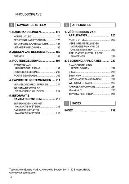 2016 Toyota Yaris Infotainment Manual | Dutch