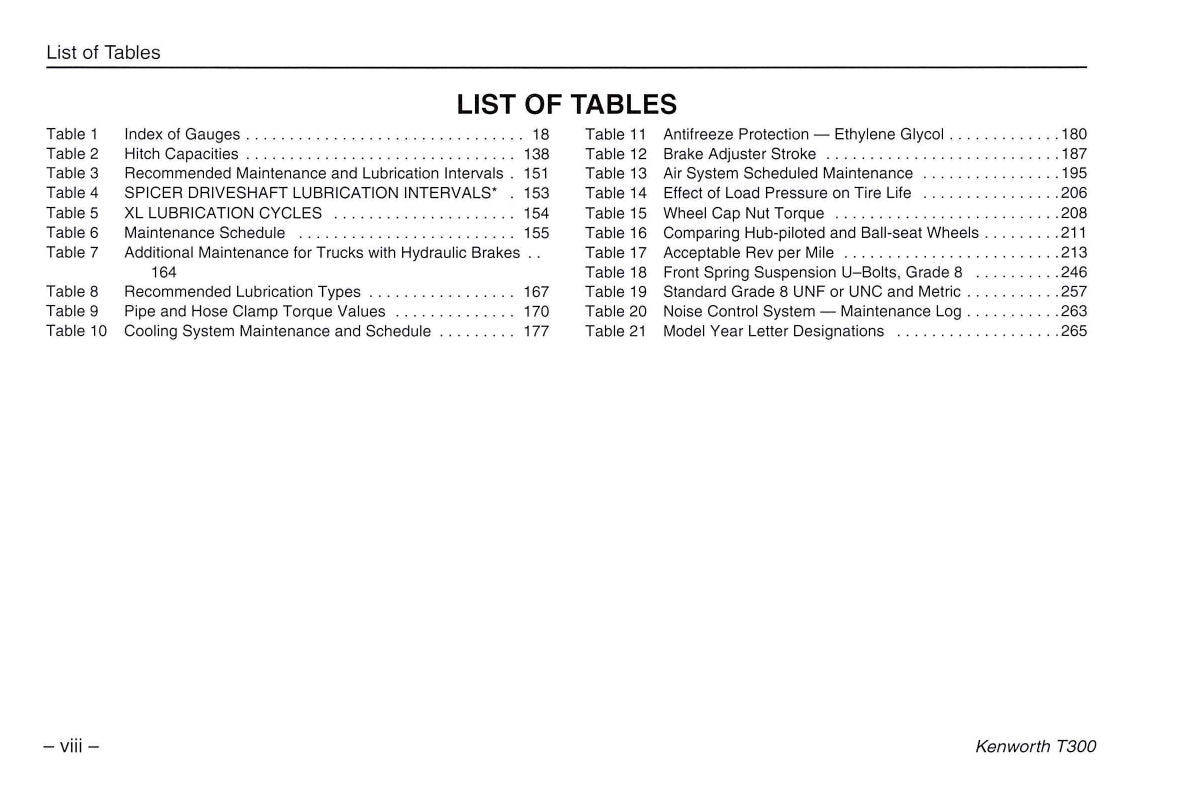 2005 Kenworth T300 Owner's Manual | English