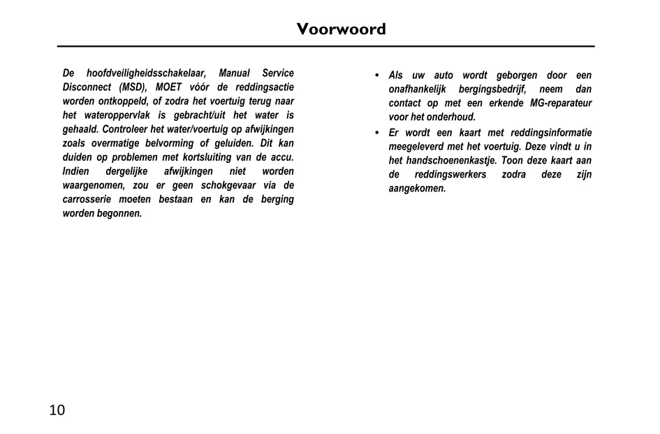 2020-2023 MG Ehs PHEV Gebruikershandleiding | Nederlands