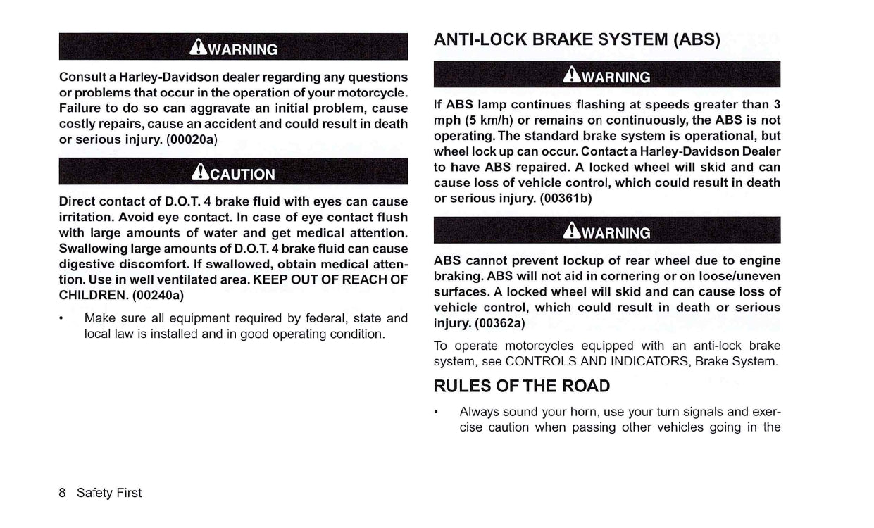 2016 Harley-Davidson Touring Owner's Manual | English