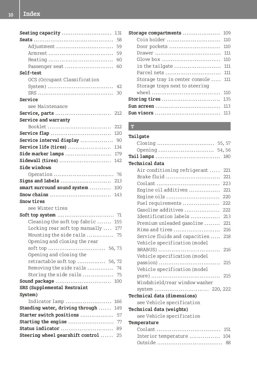 2013 Smart ForTwo Coupe/ForTwo Convertible Owner's Manual | English