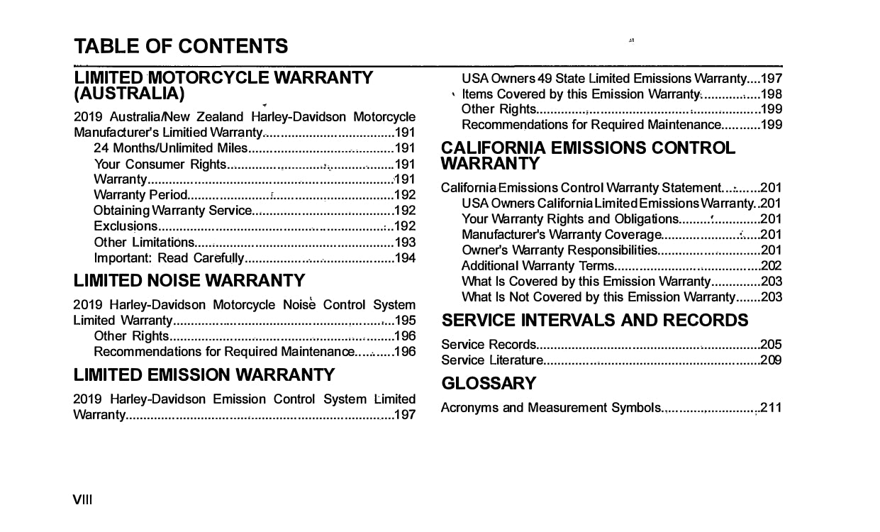 2019 Harley-Davidson Police Models Owner's Manual | English