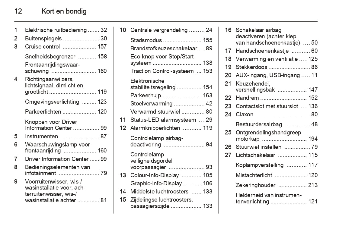 2015 Opel Corsa Owner's Manual | Dutch