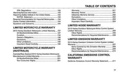 2015 Harley-Davidson Police Models Owner's Manual | English