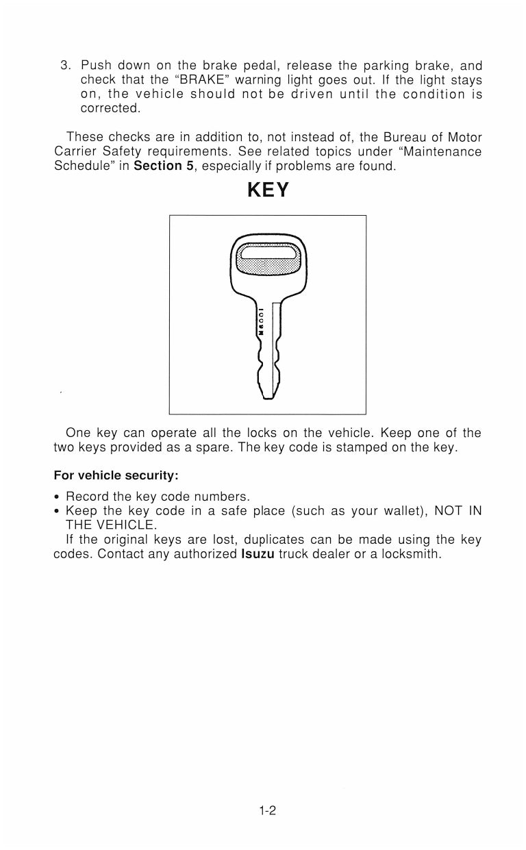 2000 Isuzu NPR Gas Owner's Manual | English