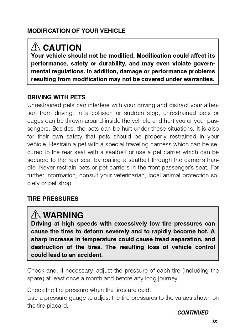 2003 Subaru Baja Owner's Manual | English