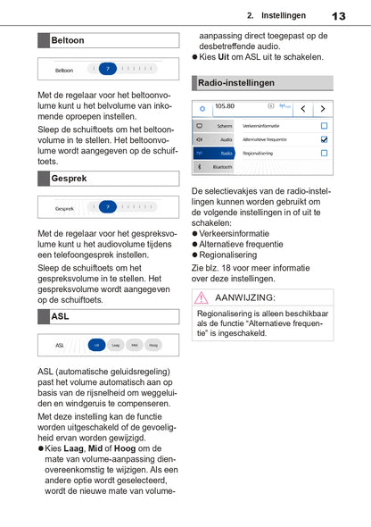 Toyota TAS500 Infotainment Manual | Dutch