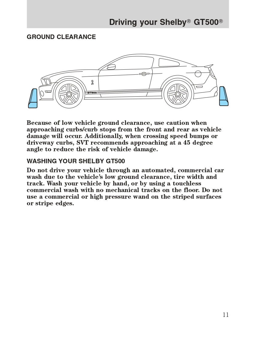 2011 Ford Shelby GT500 Gebruikershandleiding | Engels