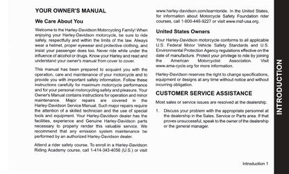 2019 Harley Davidson Touring Owner's Manual | English