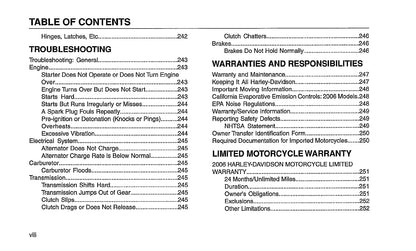 2006 Harley-Davidson Touring Gebruikershandleiding | Engels