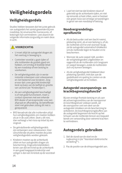 2023-2024 BYD Atto 3 Bedienungsanleitung | Niederländisch