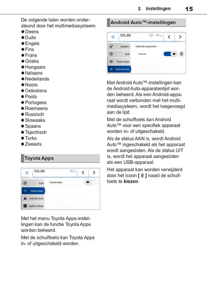 Toyota TAS500 Infotainment Manual | Dutch