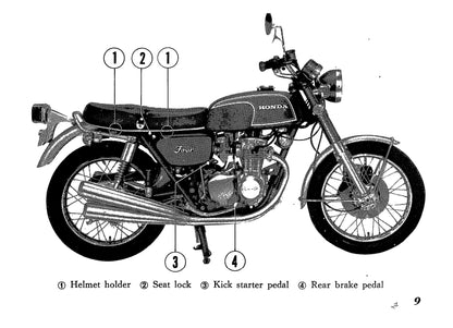 1972-1973 Honda CB350F Bedienungsanleitung | Englisch