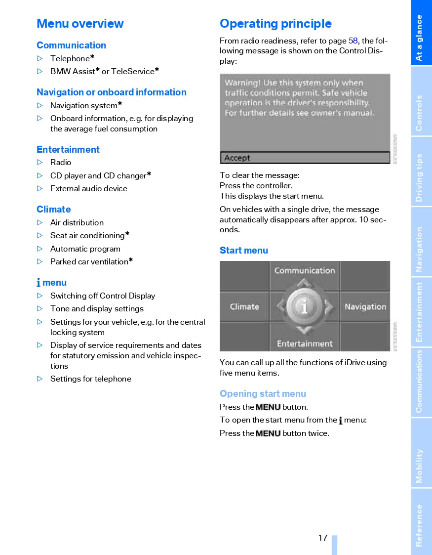 2006 BMW 5 Series Owner's Manual | English