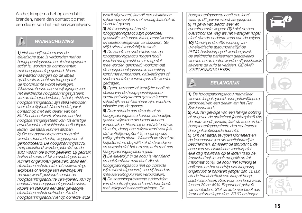 2024 Fiat 600 Owner's Manual | Dutch