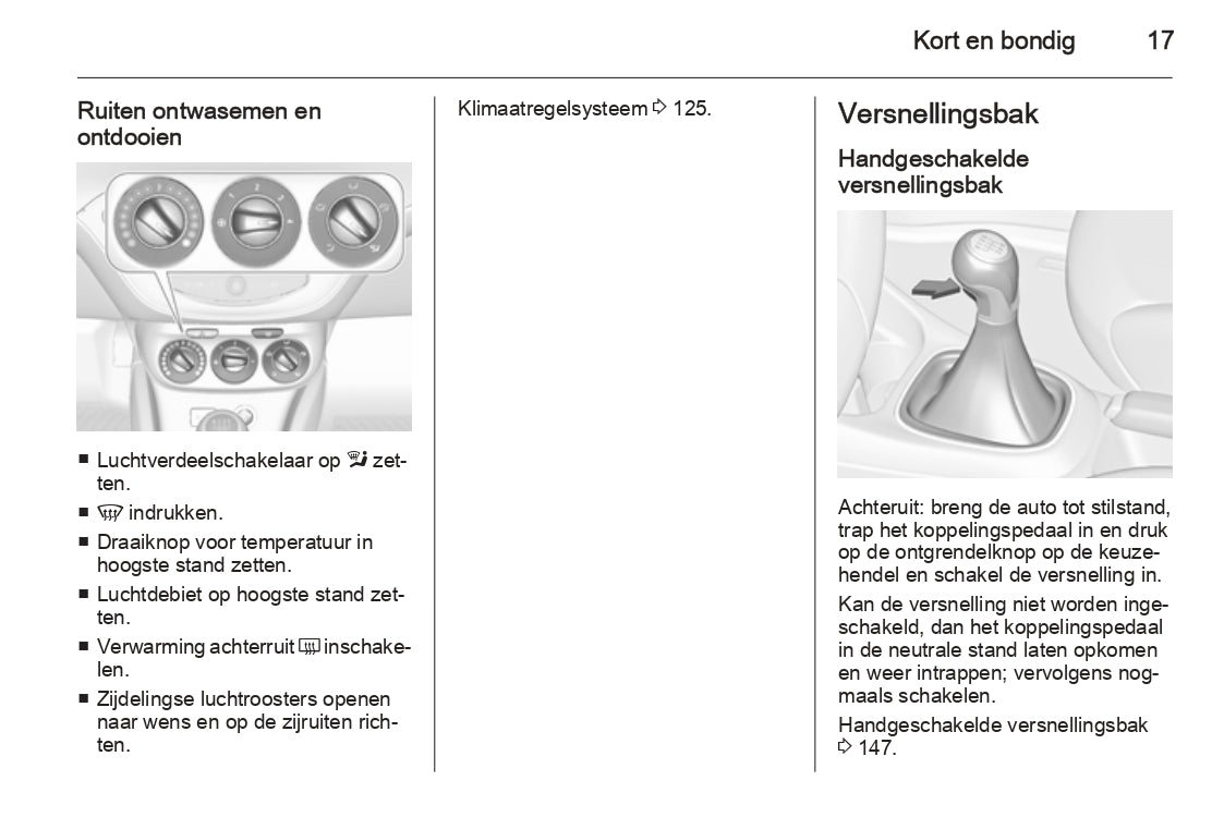 2015 Opel Corsa Owner's Manual | Dutch