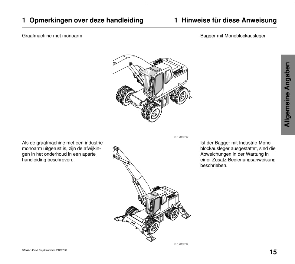 Atlas 1404 Owner's Manual | Dutch/German