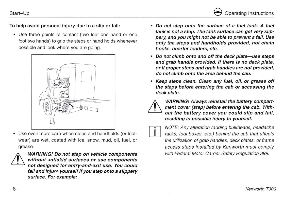 2005 Kenworth T300 Owner's Manual | English