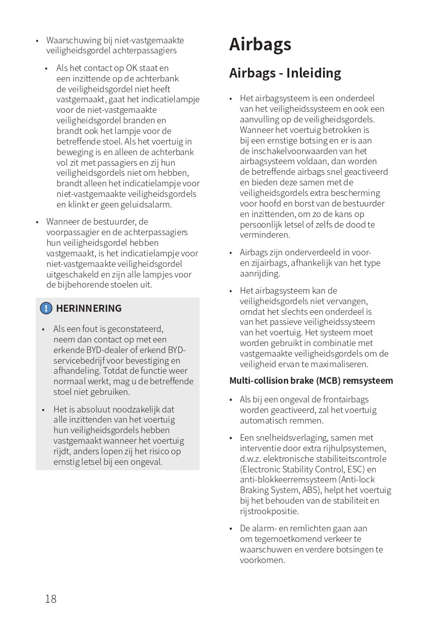 2023-2024 BYD Han EV Gebruikershandleiding | Nederlands