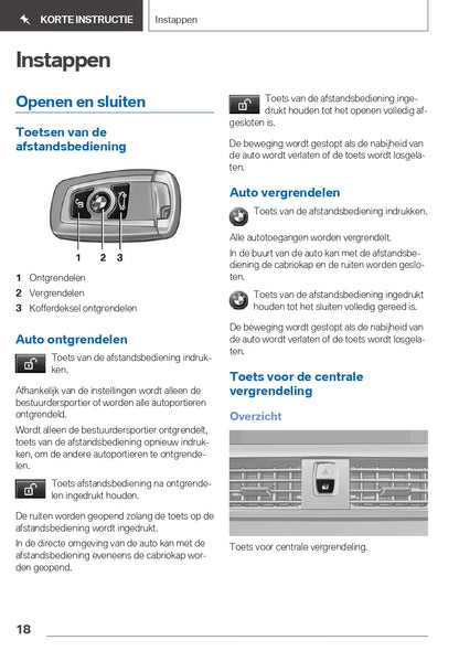 2019 BMW 2 Series Convertible/2 Series Cabrio Owner's Manual | Dutch