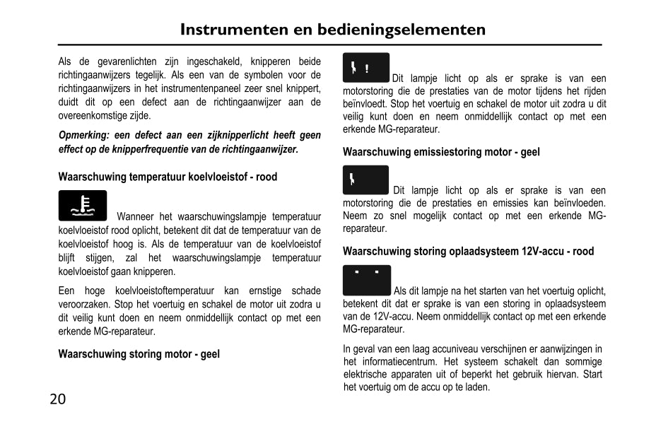 2020-2023 MG Ehs PHEV Gebruikershandleiding | Nederlands