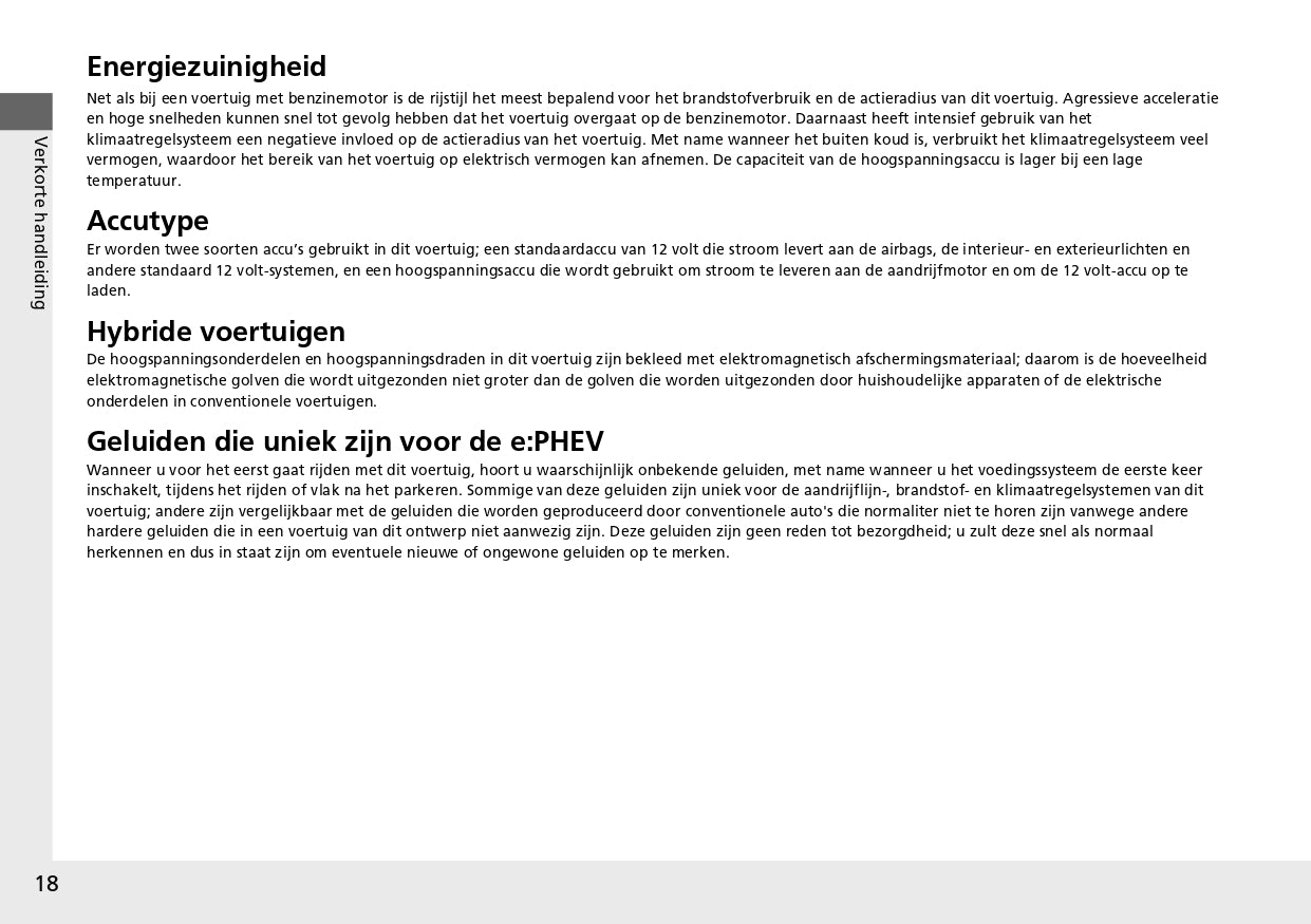 2024 Honda CR-V e:PHEV Owner's Manual | Dutch