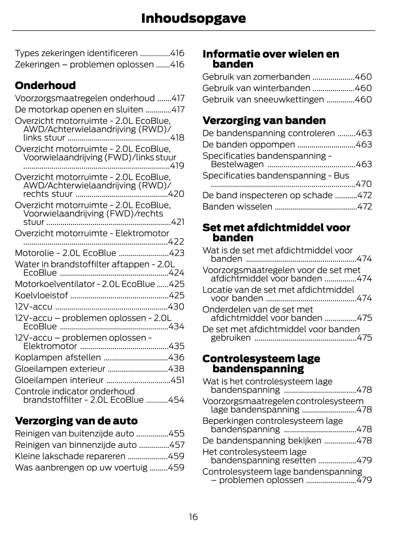 2022-2024 Ford Transit Gebruikershandleiding | Nederlands