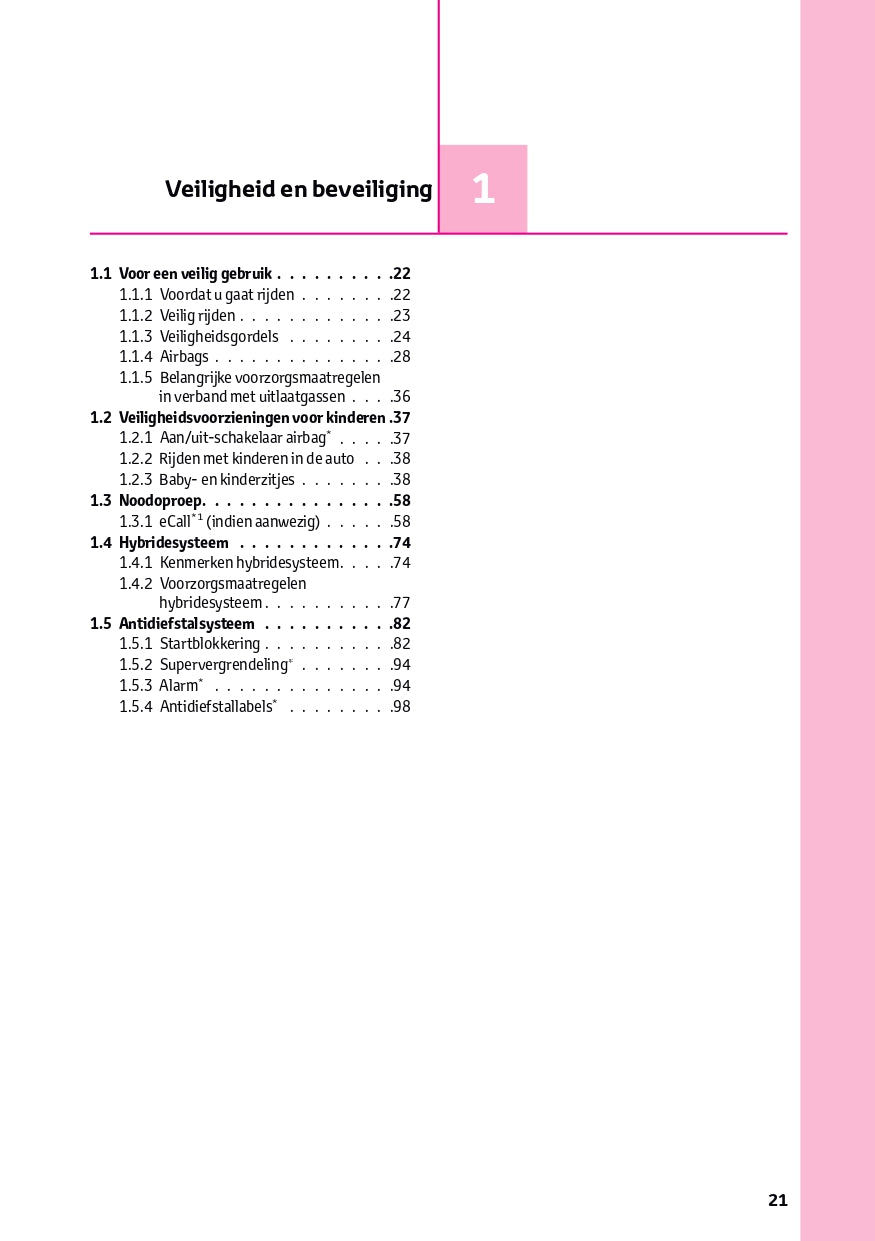 2021 Toyota RAV4 Hybrid Owner's Manual | Dutch