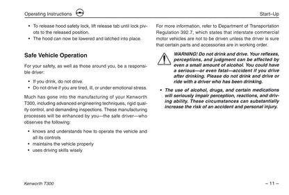 2005 Kenworth T300 Owner's Manual | English