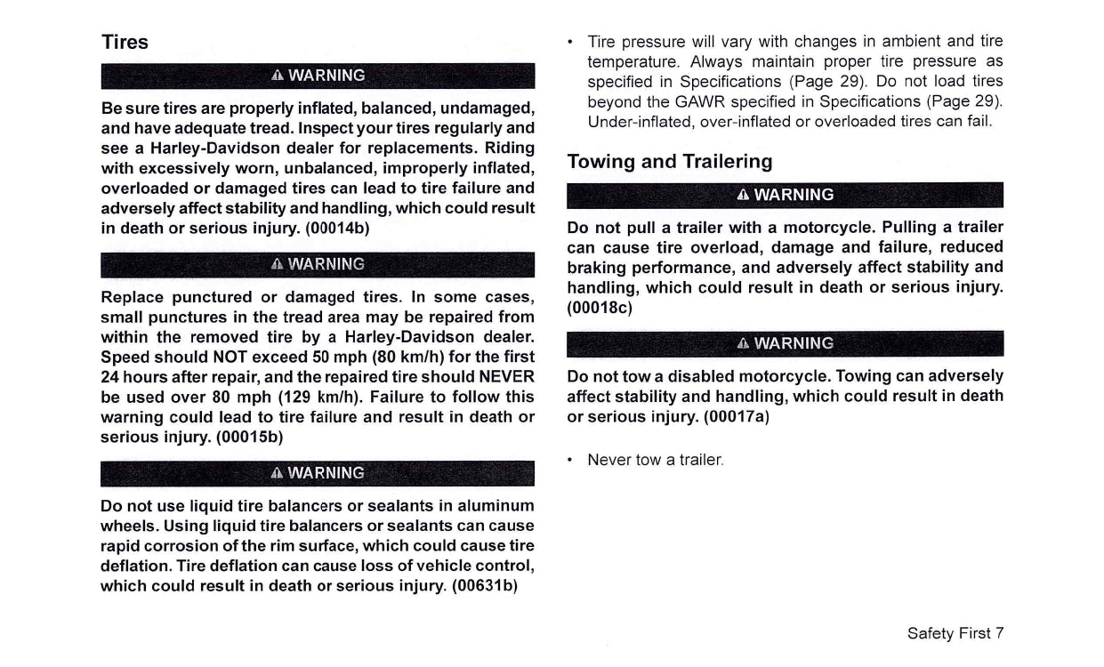 2021 Harley-Davidson Touring Owner's Manual | English