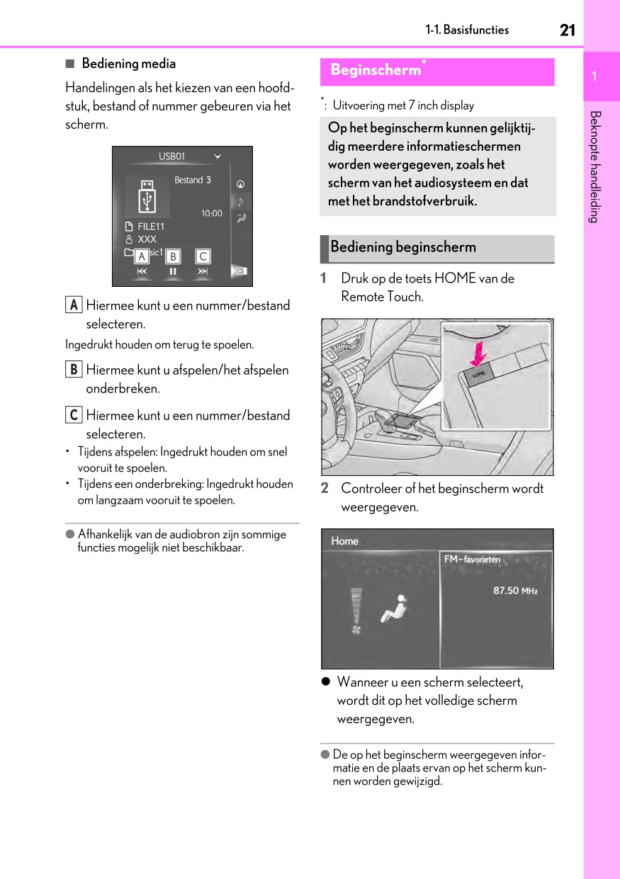 2020-2023 Lexus UX 300e Infotainment Manual | Dutch