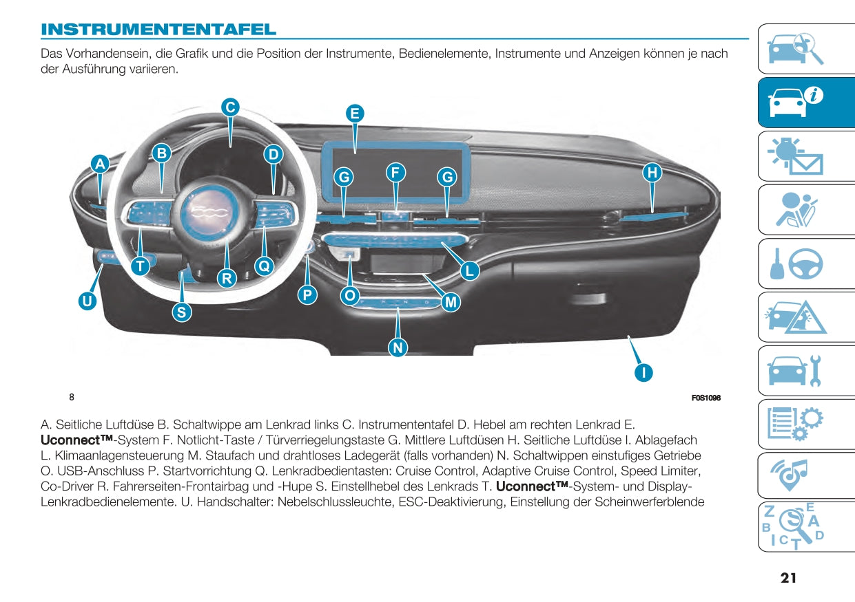 2023 Fiat 500e Owner's Manual | German