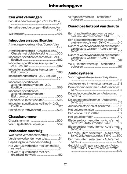 2022-2024 Ford Transit Gebruikershandleiding | Nederlands