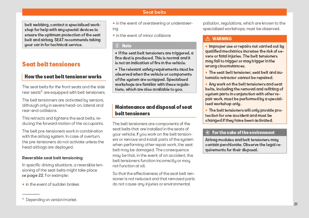 2021-2022 Seat Ateca Owner's Manual | English