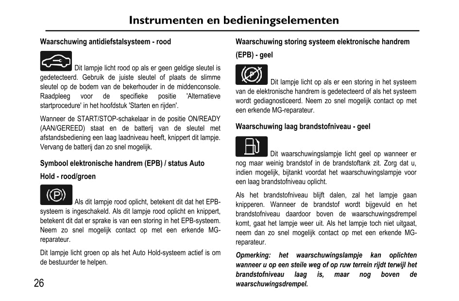 2020-2023 MG Ehs PHEV Gebruikershandleiding | Nederlands